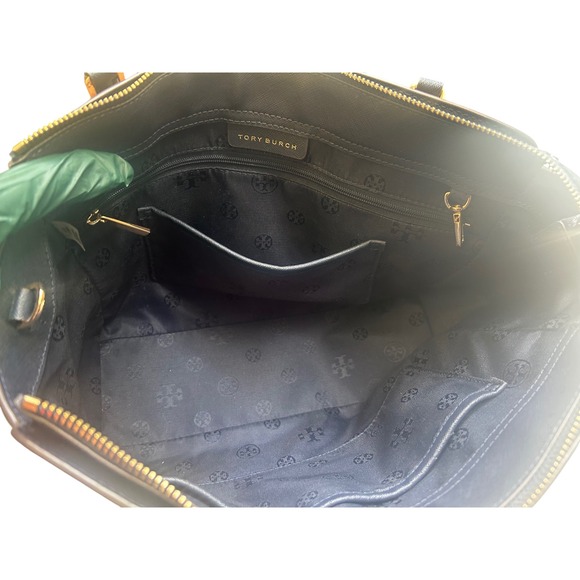 Tory Burch Tote Bag Colorblock Satchel Handbag Purse Work Travel - Picture 8 of 14